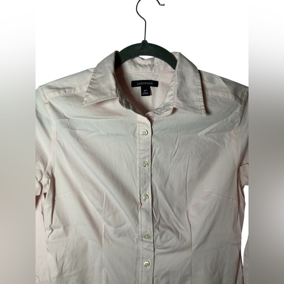 Lands’ End Petite Button Down Shirt Light Pink Size 4P - Picture 4 of 6